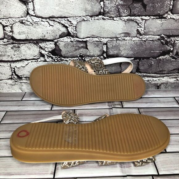 Beautifeel Taupe Patent Leather White Dotted Strap Sandals Women Sz 41EU/10.5US - Picture 13 of 16